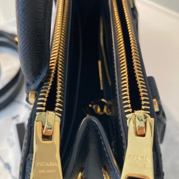 PRADA Galleria Handbag - Shoulder bag in Saffiano black Leather,  Model 1BA896 - Picture 3 of 9